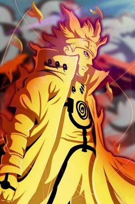 Team 7 Unleashed: Animated Naruto Wall Scroll: on 300gsm Best Quality Paper with Gloss Lamination (Unframed) With 3M Original Double Side Tape for Easily Stick Photographic Paper