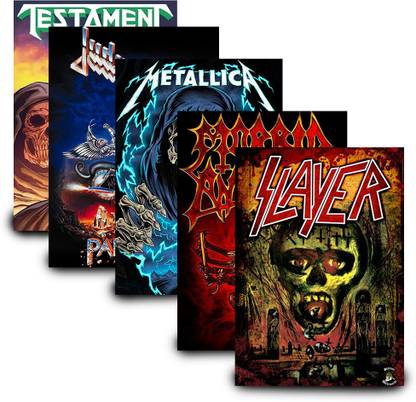 Classic Thrash Metal Band Album Posters Paper Print