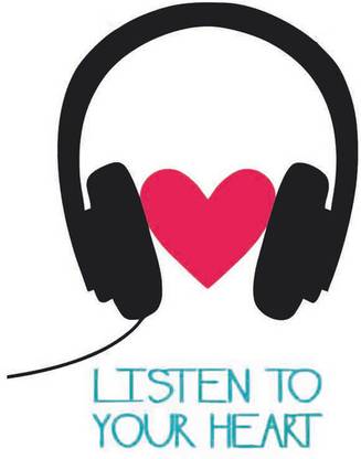 | Listen to Your Heart | Beautiful Quote Print Poster Paper Print