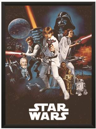 Star Wars Movie Wall Poster With Frame A3 Size Photographic Paper
