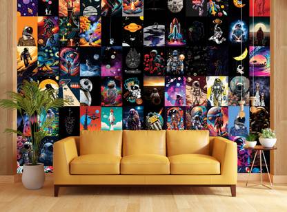 Wall Posters SKY WALKER COLLAGE KIT 250 GSM PREMIUM PAPER (PACK 65)-3 Vinyl