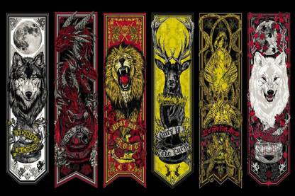 Iron Throne Ascendance: Epic Game of Thrones Wall Art:Printed by WK on 300gsm US Imported Paper with Gloss Lamination (Unframed) With 3M Orginal Double Side Tape for Easily Stick Photographic Paper