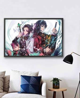 VIRGIN ARTS | GUYU | WATER HASHIRA | SHINOBU KOCHO | HEALING HASHIRA | DEMON SLAYER | 300 GSM A4 FRAMED POSTER Photographic Paper