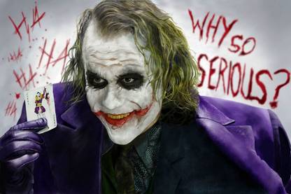 Psychotic Elegance: The Joker Poster Gallery:Printed by WK on 300gsm US Imported Paper with Gloss Lamination (Unframed) With 3M Orginal Double Side Tape for Easily Stick Photographic Paper