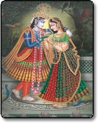 RADHA KRISHNA PAINTING Digital Reprint 11 inch x 14 inch Painting Paper Print