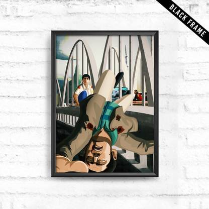 Aayudha Ezhuthu Tribute Poster Black Frame Photographic Paper