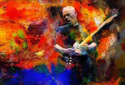 Poster Pink Floyed David Golmour sl-14883 (LARGE Poster, 36x24 Inches, Banner Media, Multicolor) Fine Art Print
