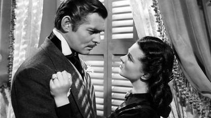 Poster Gone With The Wind Vivien Leigh Clark Gable Scarlett Ohara Rhett Butler Black White sl-17248 (Large Poster, 36x24 Inches, Banner Media) Fine Art Print