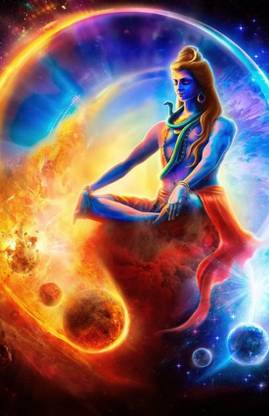 Religious Poster 'Shiv Ji / Mahadev' Paper Poster Printed (12 inch X 18 inch, Rolled) for Room & Office Paper Print