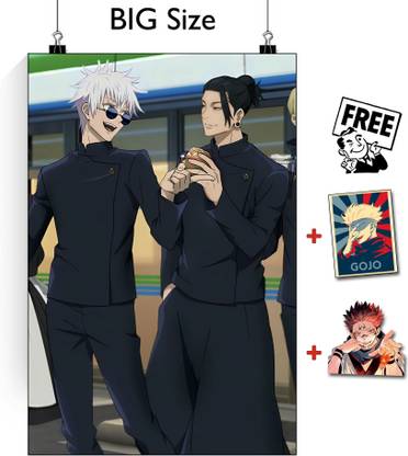 Jujutsu Kaisen Gojo And Geto Friend poster | Gojo and Geto Friends wall poster | Gojo and Geto Best Friend Poster Paper Print