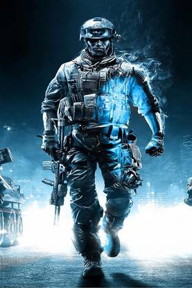 Call Of Duty (COD) Poster on 300gsm US Imported Paper With Gloss Lamination (Unframed) With Double Side Tape and Covered With Extra Protected Sheet Only By WK Photographic Paper
