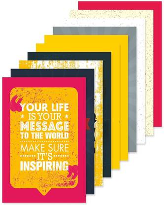 Quote and Motivational Poster Set of 10 (Size 45 x 30 cm )d33 Paper Print