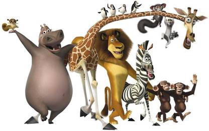 Poster Movie Madagascar Madagascar sl-7083 (Large Print, 36x24, Banner Media, Multicolor) Fine Art Print