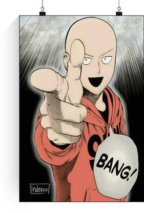 Saitama One Punch Man Poster | One Punch Man Saitama Anime Poster | Wall Poster Saitama One Punch Man Paper Print