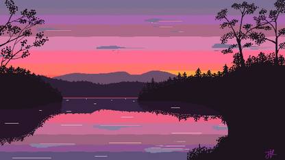 Pixel Art Artistic Hd Scenery Hd Matte Finish Poster Paper Print
