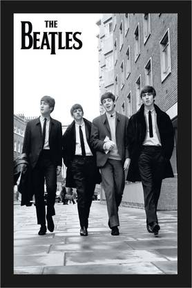 Beatles Music Band Poster with A4 Size Frame F-686 Paper Print