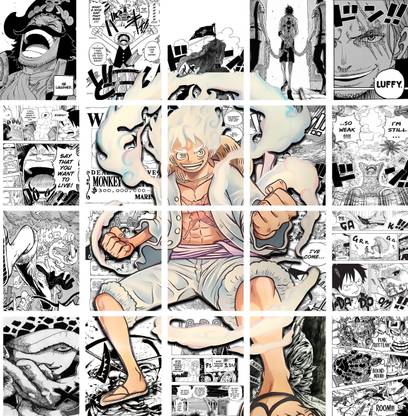 set of 20 manga wall collage kit of onepiece luffy gear 5 collage kit Paper Print
