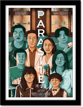 Parasite Moive Acrylic glass Framed Poster for office and room Paper Print