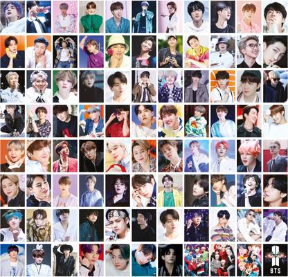 BTS Photocards, (Pack of 88) 18 Pics of All 7 Members Photo Cards For Room Decor, Merch and Photocards (3 x 4 Inches) Paper Print