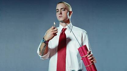 eminem dynamite lighter tattoo wallpaper poster Paper Print