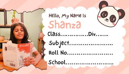 Customized Photo Name Slip For School Books Paper Print