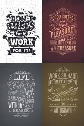 Achieve Greatness: Motivational Quotes Illustrated With UV Coated For Your Room | Office | Hall | Mandir On 300 Gsm (Best Qualtiy Paper) With Original 3M Tape For Easily Stick Photographic Paper
