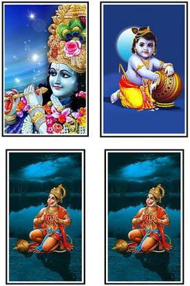 'Spiritual / Gods Posters' (Pack of 4) for Room & Office Paper Print