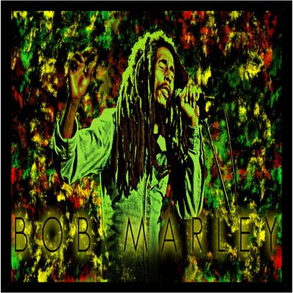 Bob Marley Poster with Frame S-46 Paper Print