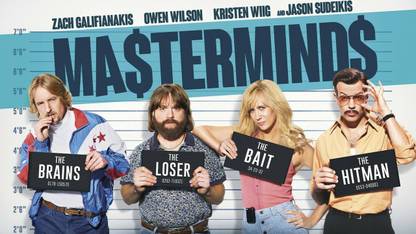 Poster Masterminds Zach Galifianakis Owen Wilson Kristen Wiig Jason Sudeikis sl-17585 (Large Poster, 36x24 Inches, Banner Media) Fine Art Print