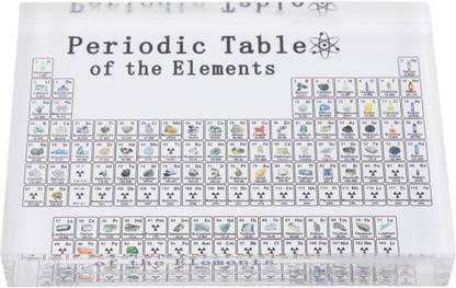 Large 3D Periodic Table of Elements Chart, 118 Elements Print On Acrylic Glass, Educational Science Poster, Ideal Chemistry Gifts, 20 CM x 12.5 CM 3D Poster