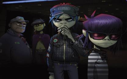 Music Gorillaz HD Wallpaper Background POSTER LARGE Print on 36x24 INCHES Fine Art Print