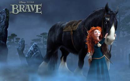 Poster Movie Brave Merida sl-7022 (Large Print, 36x24, Banner Media, Multicolor) Fine Art Print