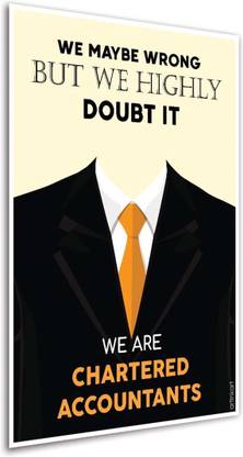 CA Chartered Accountant Firm Poster for Room Office Home Motivational Inspirational Art Print (Paper, 12x18 inches, Unframed) Fine Art Print