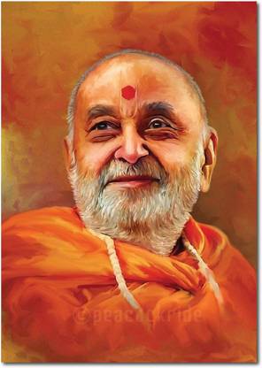 Pramukh Swami Maharaj Wall Poster A4 Fine Art Print