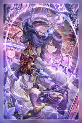 Raiden Shogun Genshin Impact Matte Finish Poster P-14513 Paper Print