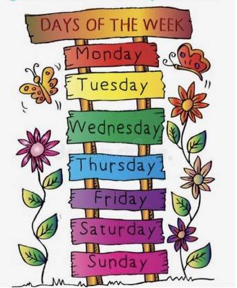 sunday manday chart deepart 1317 Multicolour, Matte Vinyl Stickers Printed, 12 x 18 Inch Paper Print