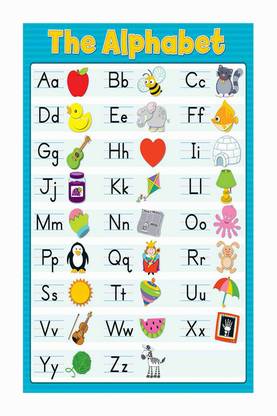 Alphabets Chart Poster with Gloss Lamination Paper Print