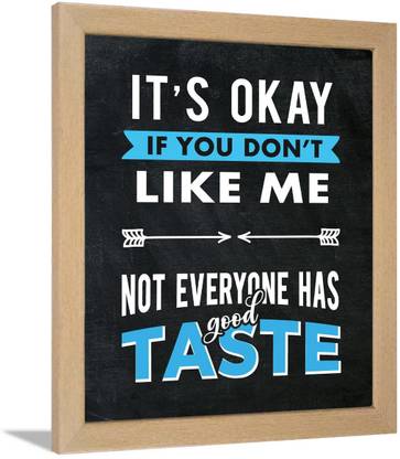 Chaka Chaundh - Sarcastic Quotes Wall Frames - Funny Quotes Wall Frames – Unique Wall Décor Poster for Teen Room - Funny Poster for Student Room Paper Print