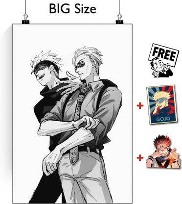 Gojo And Nanami poster | Jujutsu Kaisen Gojo and Kento Nanami wall poster | Gojo and Nanami High Quality Poster Paper Print