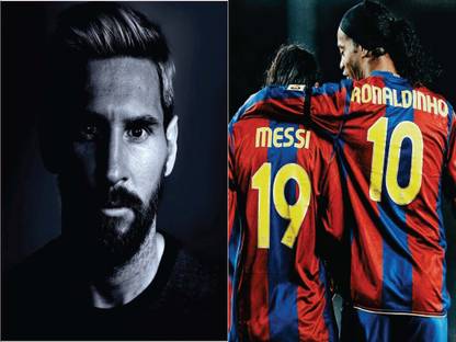 Dribble King: Lionel Messi Poster Collection:Printed by WK on 300gsm US Imported Paper with Gloss Lamination (Unframed) With 3M Orginal Double Side Tape for Easily Stick (Pack Of 2) Photographic Paper