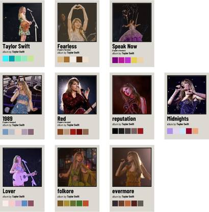 Taylor Swift All Eras Polaroid Posters Photographic Paper