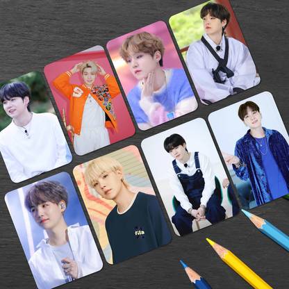 BTS Suga Bias Pack Photo Cards ( Set of 16 + 2 Freebies ) Fine Art Print