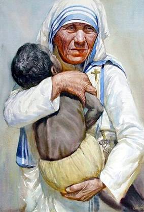 Poster Mother Teresa Classic Photo Series 2 (Large Print, 36x24 Inches, Banner Media, Multicolor) Fine Art Print