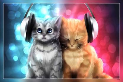 Baby Cat Cats Cute Matte Finish Poster Paper Print