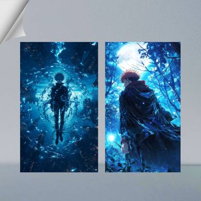 VIRGIN ARTS | SATORU GOJO & YUJI ITADORI ( DIGITAL ART ) - (16) | FROM JUJUTSU KAISEN | ANIME | 300 GSM A4 FRAMED POSTER FOR WALL Photographic Paper