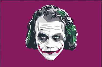 The Dark Knight Joker Heath Ledger Art Poster | Movie Poster Paper Print