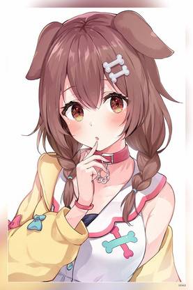 Virtual Youtuber Inugami Korone Anime Anime Girls Animal Ears Matte Finish Poster P-15312 Paper Print