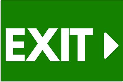 Exit Sign Poster Paper Print
