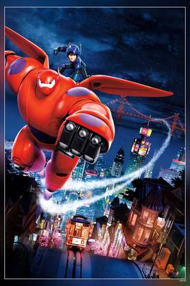 Disney Pixar Animation Studios Baymax Big Hero Movie Matte Finish Poster Paper Print