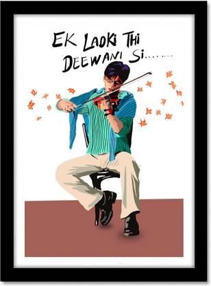 Mohabbatein Shahrukh Pop Art Frame For Room & Office Multicolor Paper Print